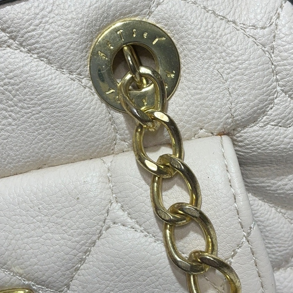 Betsey Johnson Classic Heart Quilted Sachel Handbag - Picture 15 of 15